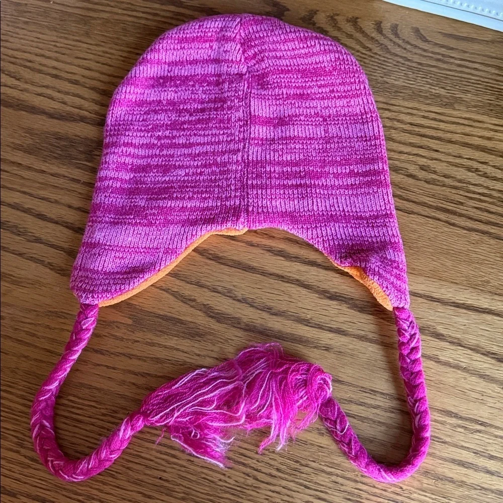 Disney Muppet Pink and Orange Knit Hat with Character Design